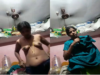 Today Exclusive -Tamil Wife Shows her Boobs Part 2