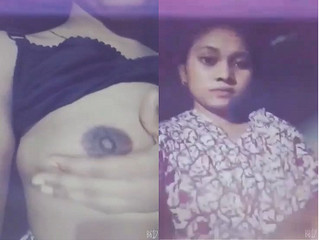 Today Exclusive -Desi Bangla Girl Shows her Boobs
