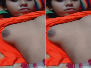 Today Exclusive-Cute Bangla Girl Shows her Boobs