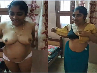 Today Exclusive-Desi Mallu Bhabhi Shows Nude Body and Boobs Sucking By Hubby Part 2