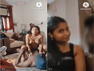 Today Exclusive-Sexy Desi Bhabhi Ridding Lover Dick