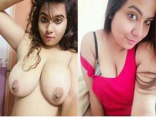 Exclusive- Sexy look Desi Girl Showing Her Big Boobs