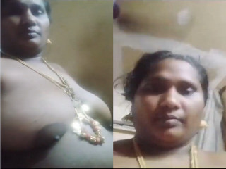 Horny Tamil Wife Shows her Boobs and Pussy