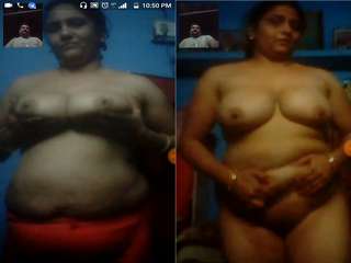 Exclusive- Horny Desi Bhabhi Showing Her Boobs And Pussy on Video Call