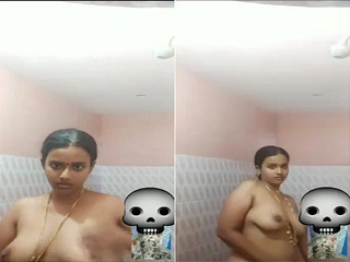 Indian Telugu Wife Bathing