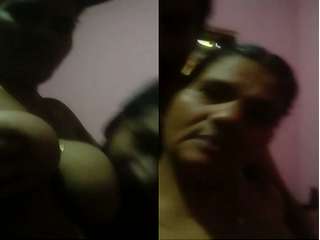 Today Exclusive- Horny Mallu Wife Boob Sucking part 2