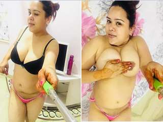 Today Exclusive- Horny Desi Simran Bhabhi Showing Her Big Boobs  Part 3
