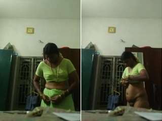 Today Exclusive- Tamil Bhabhi Changing Cloths record By Hidden Cam